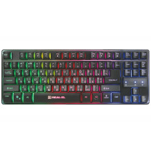 Клавіатура REAL-EL Gaming 8710 TKL Backlit Ukr Black
