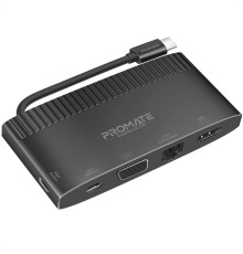 Концентратор USB Type-C Promate MediaHub-C6 6 in 1 Black (mediahub-c6.black)
