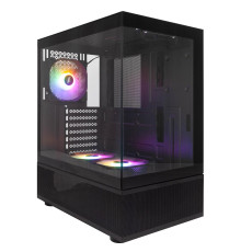 Корпус 1stPlayer Mi7-A-BK-2F7R-1F7 Black без БЖ