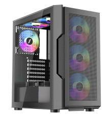 Корпус 1stPlayer T7-P-4F2(AP) Black без БЖ