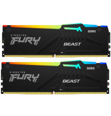 Модуль памяти DDR5 2x16GB/5200 Kingston Fury Beast RGB Black (KF552C40BBAK2-32)