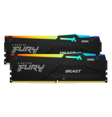 Модуль памяти DDR5 2x32GB/6000 Kingston Fury Beast RGB (KF560C30BBAK2-64)