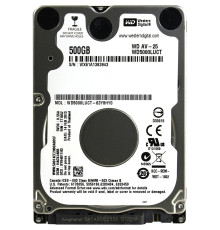Накопитель HDD 2.5" SATA  500GB WD AV-25 5400rpm 16MB (WD5000LUCT) Refurbished