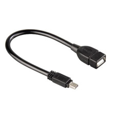Кабель Atcom USB - micro USB V 2.0 (F/M), 0.1 м, чорний (3792)