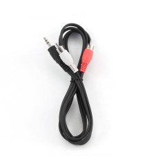Аудио-кабель Cablexpert 3.5 мм - 2хRCA (M/M), 1.5 м, Black (CCA-458)