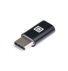 Адаптер REAL-EL micro USB - USB Type-C (F/M), Black (EL123500018)