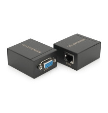 Пасивний подовжувач VGA сигналу до 60m по кручений парі Cat5e/6e Voltronic, Black, BOX (YT-PEC VGA-60m/09134)