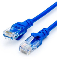 Патч-корд литий, UTP, RJ45, Cat.5e, 7.5m, синій