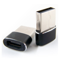 Адаптер Dengos USB-USB Type-C Black (ADP-021)