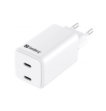 Сетевое зарядное устройство Sandberg 65W (2xUSB-C) White (441-56)