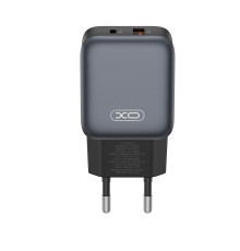 Мережевий зарядний пристрій XO L156 (1USB-С, 1USB, 3А) PD, QC 3.0 Black (L156.black)