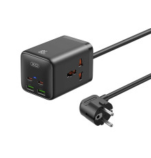 Мережевий фільтр XO (WL24.black) 2 розетки, 2 х USB, 2 x USB-C, 1.5 м, Black