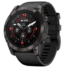 Смарт-годинник Garmin Epix Pro Gen 2 51mm Sapphire Carbon Gray DLC Titanium with Black Silicone (010-02804-53)