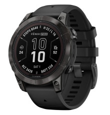 Смарт-годинник Garmin Fenix 7 Pro Sapphire Solar Carbon Gray DLC Titanium with Black Silicone (010-02777-54)