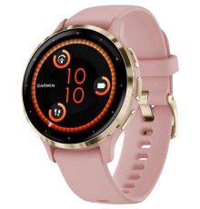 Смарт-годинник Garmin Venu 3s Soft Gold Stainless Steel Bezel with Dust Rose Case and Silicone Band (010-02785-53)