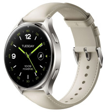 Смарт-годинник Xiaomi Watch 2 Titan Gray Case with White Leather Strap (BHR9306GL)