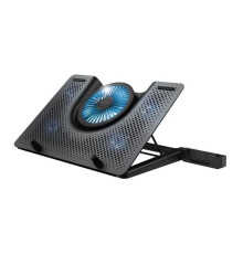 Охлаждающая подставка для ноутбука Trust GXT 1125 Quno Blue LED 17.3" Black (23581)
