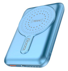 Універсальна мобільна батарея Promate PowerMag-10Pro 10000mAh 20W Blue (powermag-10pro.blue)