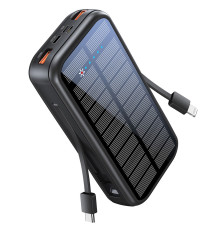 Універсальна мобільна батарея Promate SolarTank-20PDQi 20000mAh 20W Black (solartank-20pdci.black)