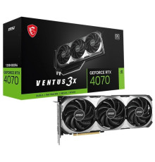 Видеокарта GF RTX 4070 12GB GDDR6X Ventus 3X E1 OC MSI (GeForce RTX 4070 VENTUS 3X E1 12G OC)