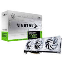 Видеокарта GF RTX 5080 16GB GDDR7 Ventus 3X OC White MSI (GeForce RTX 5080 16G VENTUS 3X OC WHITE)